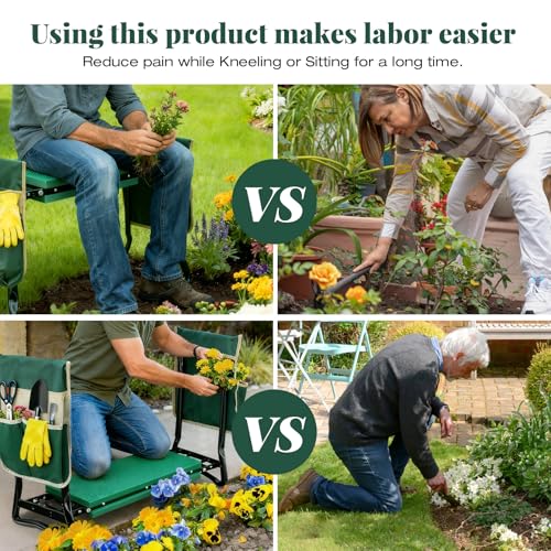Garden Kneeler and Seat Gifts Foldable Gardening Stool