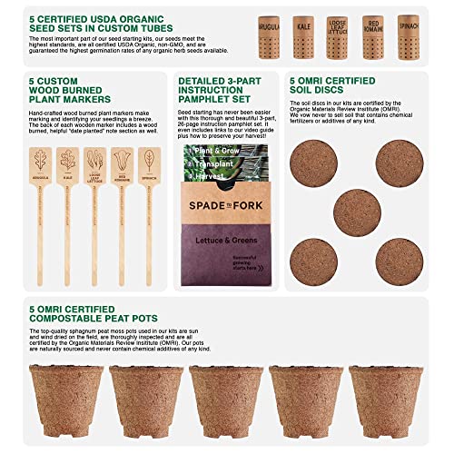 Organic Indoor Lettuce & Greens Garden Starter Kit