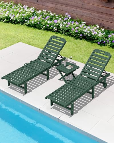 Small Folding Outdoor Side Table Set of 4 (Green / Foldable 4-pack)