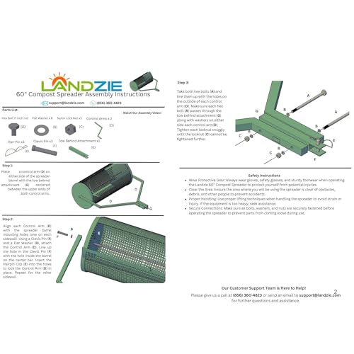 Compost Spreader 60 Inch Tow Behind