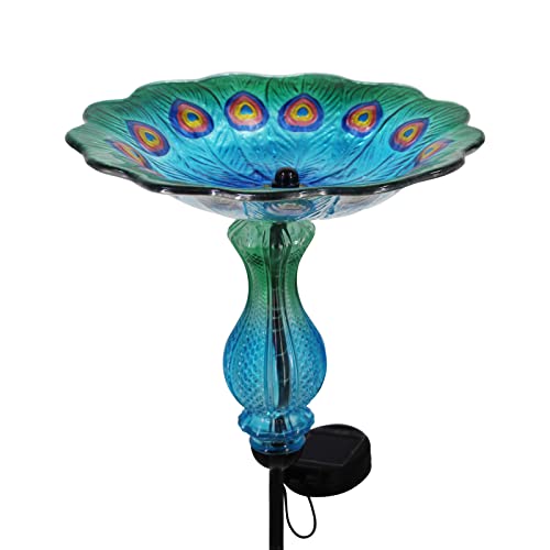 Peacock Bird Bath for Outdoor
