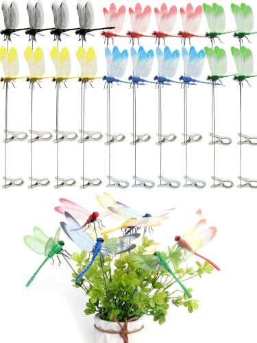 20 Pcs 5 Color Dragon Fly Clips (20 Count)