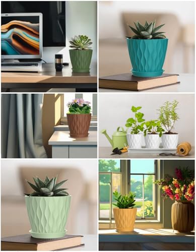4 Inch Plant Pots (Colorful / 4inch)