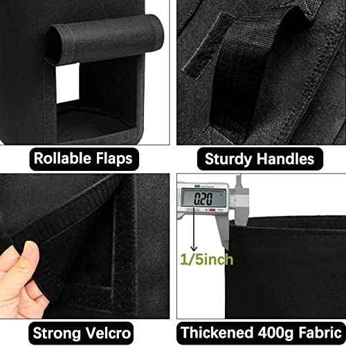 2 Pack 20 Gallon Grow Bags Heavy Dduty Nonwoven Potato Grow Bag with 2 Sturdy Handles&2 Windows (2 Count)
