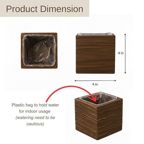 LaLaGreen Wood Planter Box for Indoor Plants (6-pc Set B)