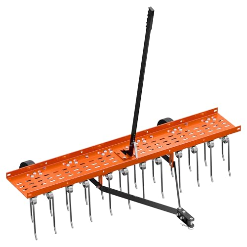 48" Tow Behind Dethatcher with 24 Spring Steel Tines