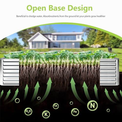 2PCS 4x2x2FT Galvanized Raised Garden Bed (2 Count)