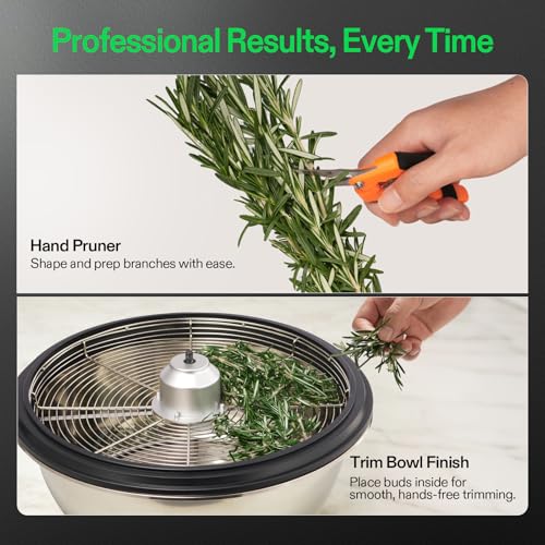 19" Bud Leaf Bowl Trimmer with Clear Dome (19 inch)