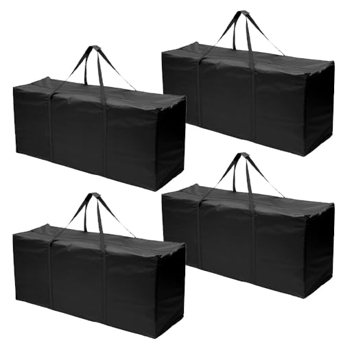 4 Pack Outdoor Cushion Storage Bag with Zipper Extra Large 68" x 30" x 20" (4 Count)