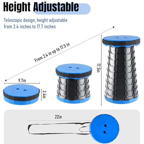 Collapsible Stool Set of 2 (Blue / 2pack)