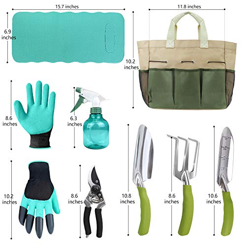 Garden Tools Set with 3 Aluminum Gardening Tools