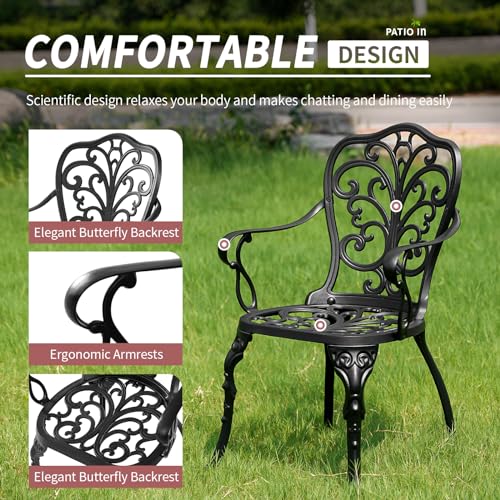 Outdoor Bistro Table and Chairs Set of 2