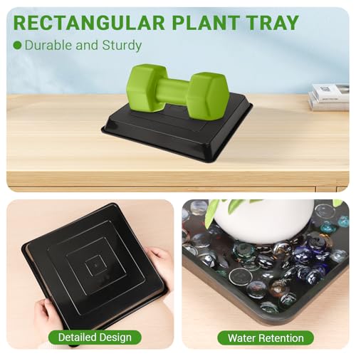12 Inch Plastic Plant Saucer (12" / Black)
