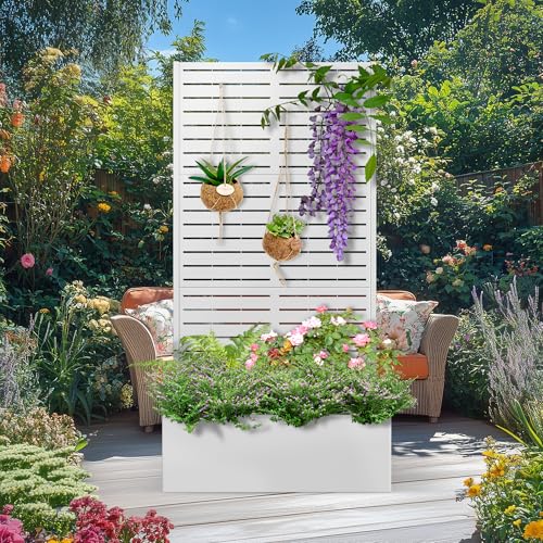 Metal Planter Box with Trellis