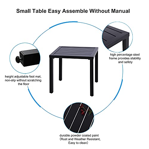 Outdoor Small Metal Square Side