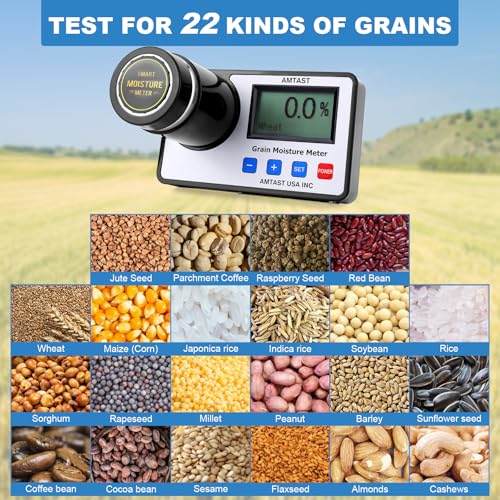 Portable Grain Moisture Meter Seed Humidity Tester for 22 Crops