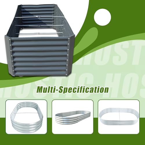 8x2x2FT Galvanized Planter Raised Garden Boxes 239 Gallon (8x2x2 feet)