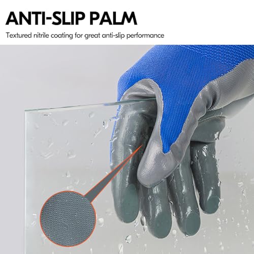 10Pairs Non Slip Safety Work Gloves (10 Count)