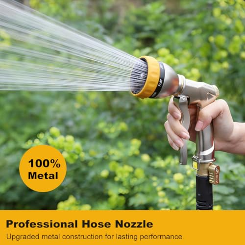 Heavy Duty Metal Garden Hose Nozzle (Silver)