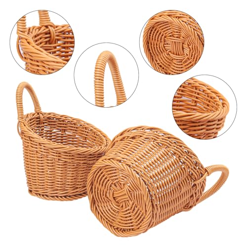 6 Pack 6.3 x 5 inch Woven Hanging Fruit Basket (6 Pack 6.3 x 5 inch)