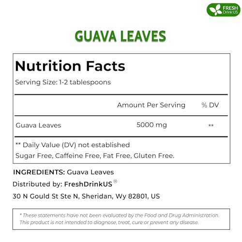 Premium 100+ Natural Guava Leaves (100 Count)