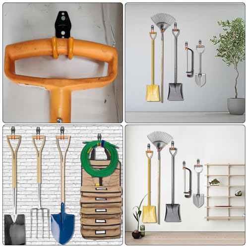 Garden Hose Holder Wall Mount 2 Pack Solid Steel 2.8 Inch (Orange / 6SJ-2SU)