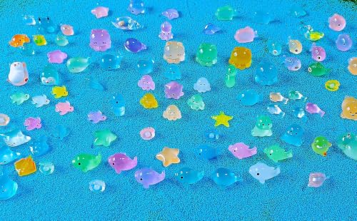 Glow in The Dark Ocean Mini Resin Animals Figures