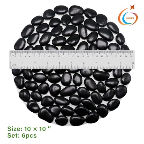 10in River Rock Stepping Stones Set (6 Count)