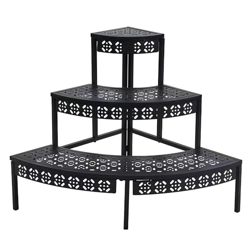 3 Tier Metal Plant Stand (24" Corner Round)