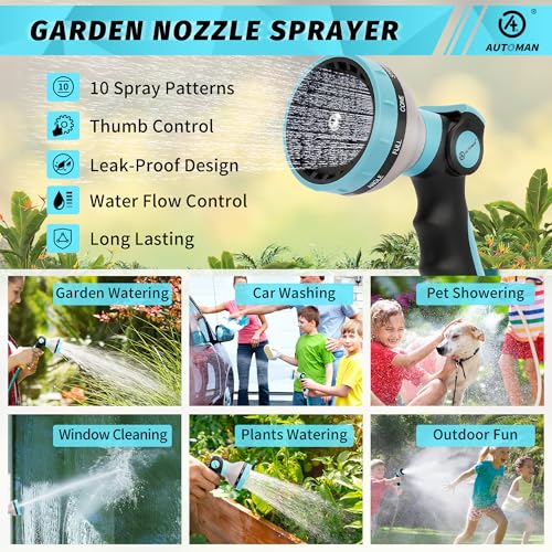 Garden Hose Nozzle Sprayer (Turquoise)