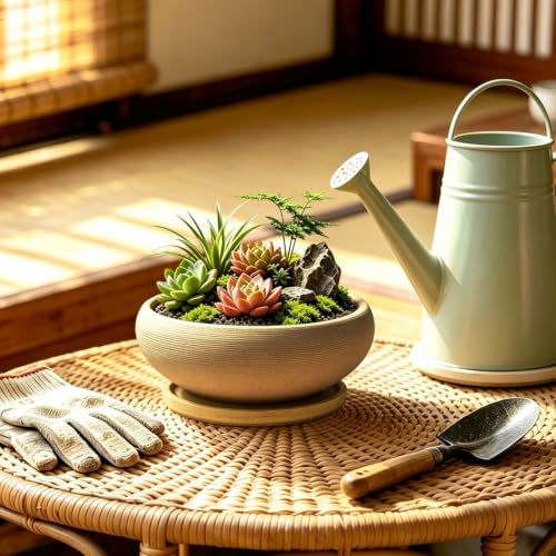 2 Pack 8+6 Inch Plant Pot (8"+6.8")