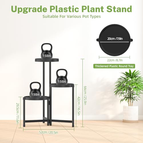 3 Tier Folding Plant Stand Indoor Outdoor