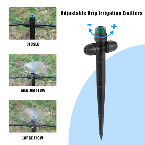 25 PCS Adjustable Drip Irrigation Sprayer Emitter for 1 (25 Count)