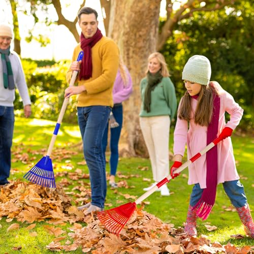 2 Pcs 35'' Kids Rakes for Leaves (4 Count)