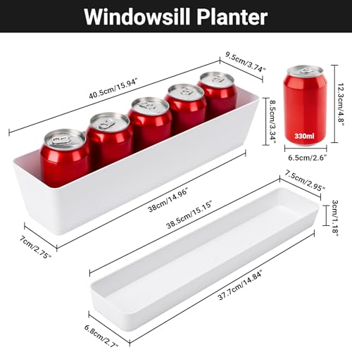 Long Window Boxes Planters (6Packs/16x3.8in)