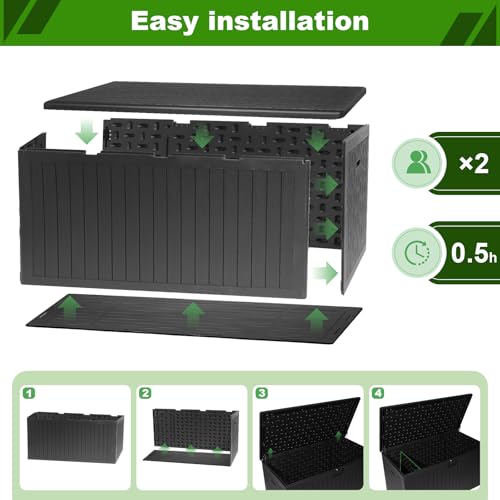 260 Gallon Outdoor Storage Box Waterproof (260 Gal)