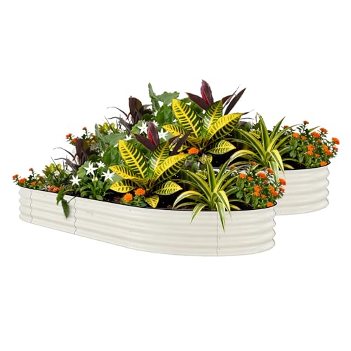 2 Pcs Raised Garden Beds Outdoor 10x4x1.5 ft (2 Count)