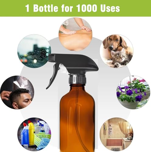 8OZ Amber Glass Spray Bottles