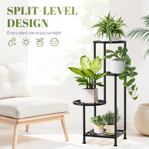 4 Tier Plant Stand Indoor Outdoor (Heart Black / 4 Tier)