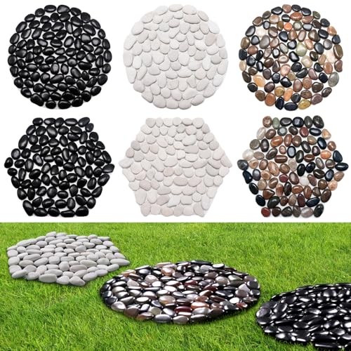 10in River Rock Stepping Stones Set (6 Count)