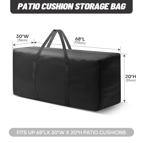 Outdoor Cushion Storage Bags 68 Inch Waterproof Extra