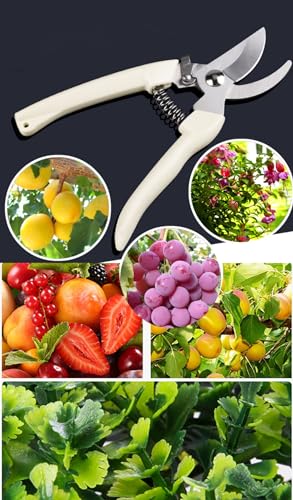 2PCS Garden Flower Shears Pruning Shears 6.9 inches Scissors Heavy Duty Plant Scissors for Cutting Flowers
