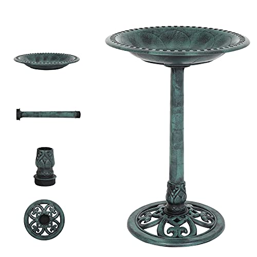 Pedestal Bird Bath (Green)
