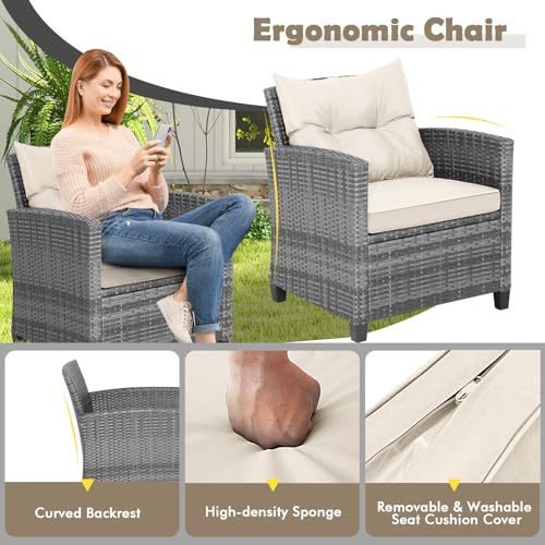 3 Pieces Patio Furniture Set
