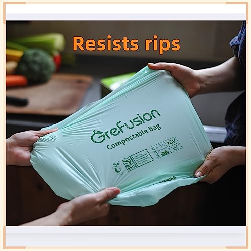 Compostable Trash Bags with handle (50 Count)