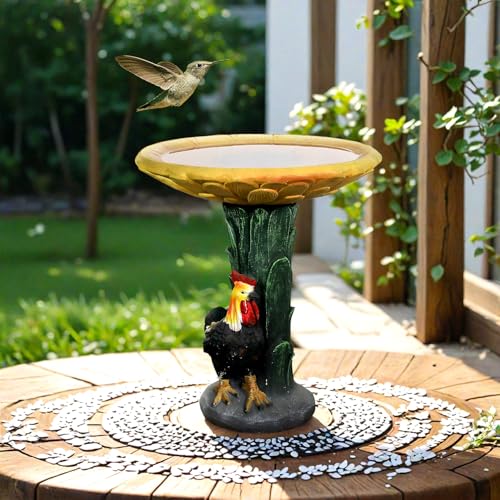 23" H Outdoor Concrete Bird Bath