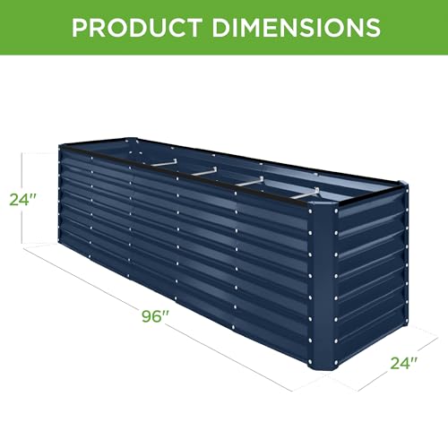 8x2x2ft Raised Outdoor Metal Garden Bed