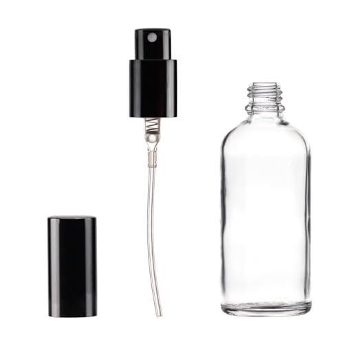 Clear Glass Spray Bottles 4oz (4 Count)