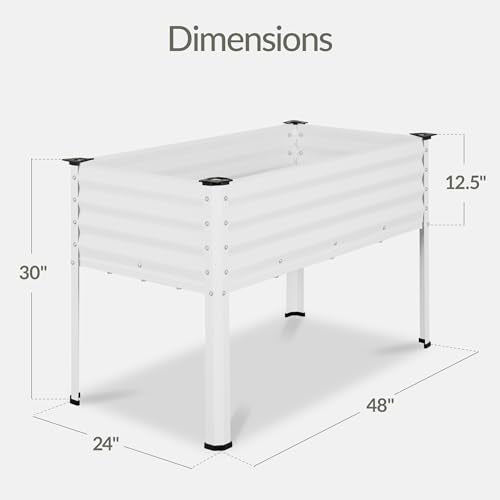 48x24x30in Galvanized Raised Garden Bed