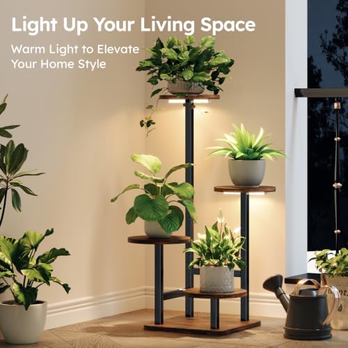 Plant Stand Indoor with Grow Light